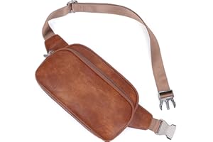 HKCLUF Gürteltasche Für Damen, Veganes Leder Kleine Bauchtasche Stylisch Crossbody Bag Mini Umhängetasche Gürtelt Mit Verstellbarem Riemen Unisex