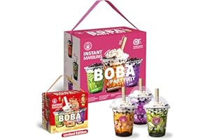 O's Bubble Tea Kit - Boba Tea Kit - Instant Marbling Boba Tea Party Kit - 6 Serving Boba Tea Kit - Instant Popping Boba - Bubble Tea Set (Shelf Stable)