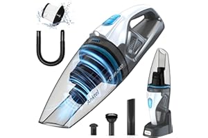 ‎ANKTEL Anktel Handstaubsauger mit Ladestation& LED Beleuchtung -PowerClean 2400- Handstaubsauger Akku Kabellos Nass&Trocken Handsauger mit Waschbar HEPA-Filter Beutellos per Auto, Haus