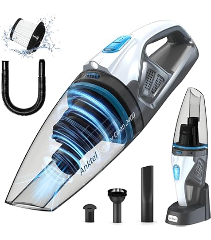 Handstaubsauger Kabellos 16800PA – Mit 12 Zubehörteilen, Waschbarem Filter & LED-Licht Für Auto & Haus