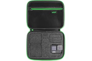 HSU Custodia per GoPro, interno in spugna compatibile con Hero 11/10/9/8/7/6/ 5/4/3+ e accessori (medio, modello B)