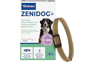 Zenidog Collar for Medium to Large Dogs | Calming Pheromones | 1 Collar Lasting Up to 3 Months | Suitable for Dogs 10kg - 50kg | Neck Size 39-67cm | Effects from Day 7 | Reduces Stress & Anxiety