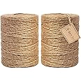 GIFTI SKY Jute Threads Twine, String Rope 500 Meters 2ply 2mm Thick Natural Brown Color for Creative Decoration, Gift Wrapping, DIY, Gardening, Art and Crafts Projects