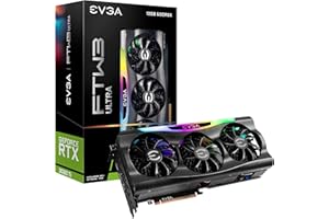 EVGA GeForce RTX 3080 Ti FTW3 Ultra Gaming, 12G-P5-3967-KR, 12GB GDDR6X, tecnología iCX3, ARGB LED, Placa Posterior de Metal