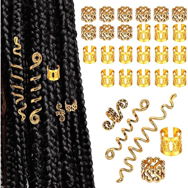 290-teiliges Dreadlocks Schmuck Set Gold - 11 Stile Haarschmuck Für Zöpfe & Flechtfrisuren