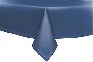 texpot Gartentischdecke 110 x 160 cm in Blau mit Leinen Optik Lotuseffekt Fleckschutz Bügelfrei Tischdecke