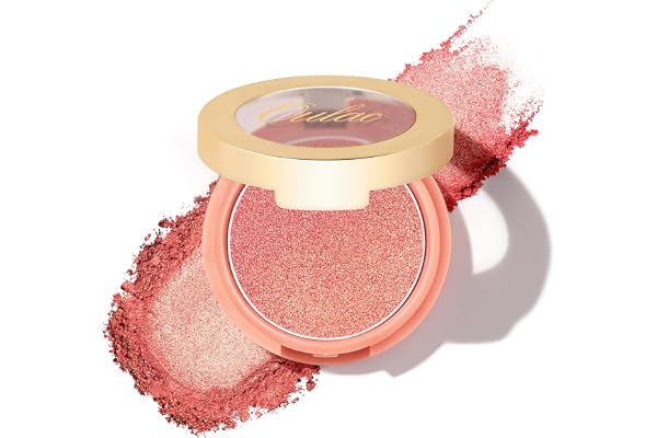 Oulac Maquillage Femme Blush, Fard à joues Shimmer Résistant à l'estompage Make up, Tenue Longue Durée étanche et Résistante à la sueur, Vegan Blusher & Cruelty-Free, F03 Sweet Date