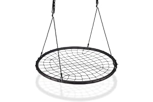 Relaxdays 10026654 Gunga med Nät, Svart 4,5 x 120 cm