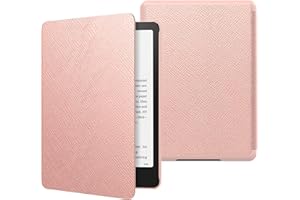 MoKo Custodia per 7" Kindle Paperwhite 12th Gen 2024&Kindle Colorsoft Signature Edition 2024, Custodia Protettiva in Policarbonato di Stile Semplice e Elegante per Kindle Paperwhite 2024, Oro Rosa