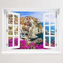 GRAZDesign Wandtattoo Fensterblick – Selbstklebend, Bis 65x57 Cm, Mit Eigenem Foto, Rückstandslos Entfernbar