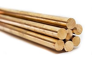 EVEK Brass Rod 15 mm (Ms58 / 2.0401) Round Bar Solid Bar Round Material (1 Metre = 100 cm = 1000 mm)