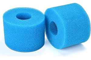 KATELUO 2 Piezas Esponja para Filtro de Piscina para Tipo S1, Filtro de Cartucho de Esponja, Filtros de Piscina de Espuma, Esponja de Filtro de Piscina para Piscina SPA, Reutilizable, Lavable