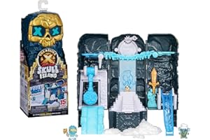 TREASURE X Lost Lands Skull Island Frost Tower Micro Playset, 15 Levels of Adventure, Survive the Traps And Discover 2 Micro Sized Action Figures, Will You Find Real Gold Dipped Treasure?