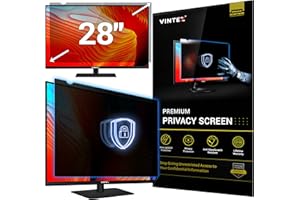 VINTEZ 28 Inch Computer Privacy Screen Filter for 16:9 Widescreen Computer Monitor - Anti-Glare - Anti-Scratch Protector Film - Data Confidentiality Shield