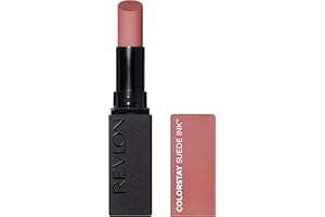 Revlon ColorStay Suede Ink Lipstick, Rossetto Opaco, A Lunga Durata, Formula No-Transfer, Arricchito con Vitamina E, Resistente All'Acqua, 001 Gut Instinct, 2.55g