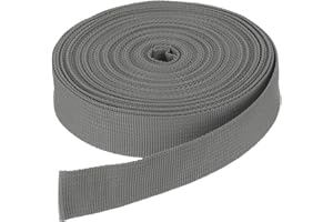 DMiotech Correa de Nylon de 9M X 25mm de Ancho para Bricolaje Costura Reparación de Equipo al Aire Libre Color Gris Oscuro