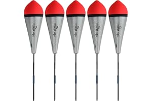 Storfisk fishing & more Set of 5 trout trolling floats 'Fat' fishing floats in silver with silicone hose