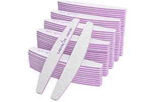 CANVALITE Lima per unghie professionali (100 pezzi Luna 100/180)