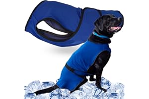 Lautus Pets Dog Cooling Vest - Lightweight Summer Jacket for Small Dogs with Zip & Velcro - Easy to Put On / Off for Walks, Travel & Outdoor - XL