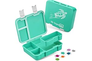 My Vesperbox – Jin - Bento Box Kinder - Lunchbox - extrem robust – Brotdose – Brotbox ideal für Kindergarten und Schule (Türkis - Schildkröte)