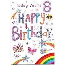 Anniversaire 8 Ans Filles Cartes De Vœux