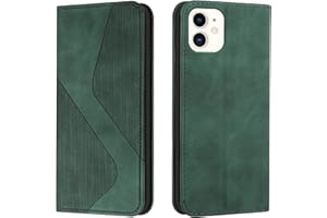 Mo-Somnus Kompatibel mit iPhone 13 Mini Hülle, Magnet PU Leder Flip Wallet Case Tasche Handyhülle, Stoßfeste Klappbar iPhone 13 Mini (5,4 Zoll) Brieftasche Klapphülle mit [Kartenfächer] (Grün)