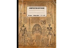 Composition Notebook-College Ruled : Human Anatomy Vintage Medical Illustration | Classic Cover Design Inspired by Old Medical Textbooks of the Past | ... Journal - Perfect for Note Taking and Study