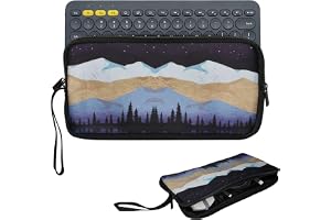 kwmobile Tangentbordsfodral för Logitech K380 – Neoprenöverdrag – 2 innerfack – Trådlöst tangentbordsfodral – Skyddsfodral Vi