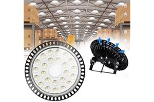 UFO LED Iluminación, WZTO LED Lámpara Alta Bahía 10000LM 100W Techo de Cristal 6000K-6500K Impermeable IP65, Brillante Iluminación Comercial Bahía Luces Almacén led Lámpara-Garantía de 2 años