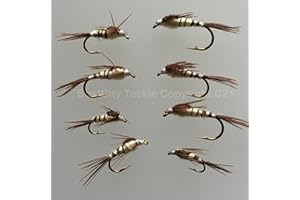 BestCity Fly Fishing WALKERS NYMPHS Premier Quality Mayfly imitation - size 10-14 eight(8) flies Packed UK PACK #34