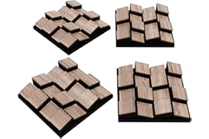 UA ACOUSTICS Lot de 4 panneaux acoustiques diffuseurs sonores | Aspect sans couture mosaïque 3D | Décoration murale à faire soi-même | Diffuseur décoratif en bois (HDF) | [ZARINITY | Sonoma ]