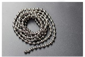 Tigofly, 3 m, 3 Farben, Fliegenbinden, Stahlkugelkette, 4 mm Augen, Fliegenfischen, Bindekugeln, Zubehörmaterialien, Schwarz