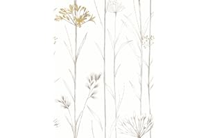 myforHD Papier Peint Autocollant, Fleuri, Feuilles, 44cmX600cm, Auto-adhésif, Imperméable, DéCoratif, Pour Meuble Decoratif Salon Salle De Bain Chambre Armoire Porte Murale