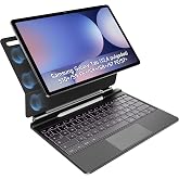 HOU Keyboard Case for 12.4 Inches Samsung Galaxy Tab S10+/S9+/S9FE+/S8+/S7+/S7FE | Floating cantilever design, multi-function
