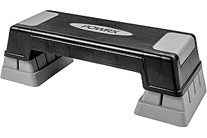 POWRX aerobic stepping board 12/17/24cm (3 levels) I Stepper height-adjustable and non-slip for Aerobics, Gymnastics and Fitness I Home Step Stepbench