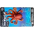 MACMERISE Galaxy Toys Octopus - Realistic Reddish-Orange Octopus Toy with Suction Cups and Large Eyes