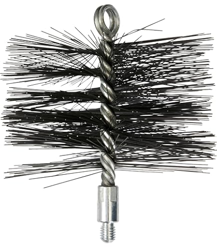 Haardborstelset, haardreinigingsborstel met 15 staven, 2 borstelkoppen, schoorsteenvuurset, diameter 200 mm, voor open haard, afvalwaterdroger, afzuigkap