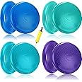 Sotiff 4 Pcs Stability Wobble Cushion Inflated Core Exercise Balance Disc Sensory Wiggle Seat Wiggle Chair Balance Pad Balance Disk with Pump for Kids Adults Physical Therapy, 13.4 Inch