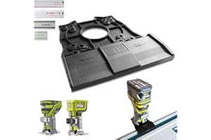 SLE ENGINEERING Adaptador de riel guía profesional para Ryobi R18TR / RTR18 / AEG BOF 18BL2 Ridgid 18-Volt-Octane™ para Makita/Bosch/Festool/Mafell - Riel de guía para fresadora de bordes