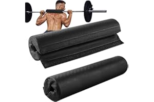 xianzhanEU 2 imbottiture per il collo, per bilanciere, in spugna con chiusura in velcro, per squat, polmoni, fitness (nero)