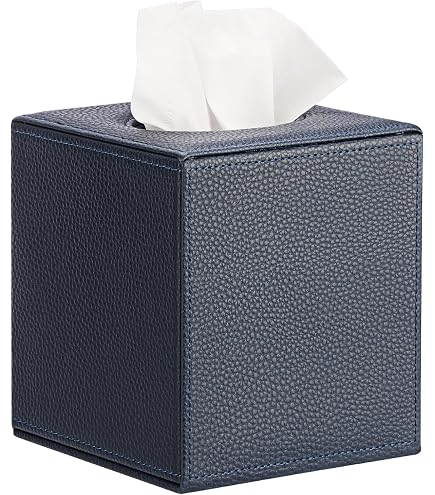 Y-in Hand Square Tissue Box Cover – Champagne Gold ABS Plastic Holder For Facial Tissues & Rolls, Fits Most Standard Boxes - View #6