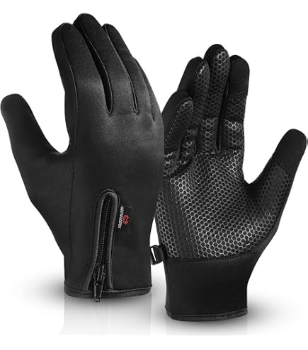 Unigear Gants Doublure Chauffants Tactiles - Pour Vélo, Course, Ski, Moto