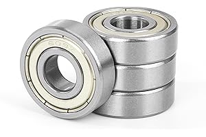 JESUSTREE 4 Stück 609ZZ Kugellager 9x24x7mm Chromstahl und Vorgeschmiert, 609-2Z Metall Double Shielded Miniatur Rillenkugellager, Lager für Skateboards, Roller, Inline Skates