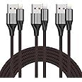 FEEL2NICE iPhone Charger Cable [MFi Certified],(3 Pack 2M) Nylon Braided Lightning Cable, iPhone Charging Cord USB Cable