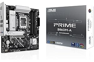 ASUS Prime B860M-A - Placa Base Intel mATX, 7+1+1+1 80A DrMOS etapas de Potencia, DDR5, PCIe 5.0, 2 Ranuras M.2, Realtek 2.5 GB Ethernet, Doble DisplayPort, HDMI, USB Trasero de 20 Gbps Tipo C