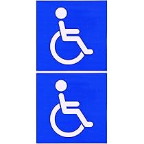 6 Adesivi Per Auto Con Simbolo Sedia A Rotelle Disabili - Adesivi Parcheggio Facili Da Applicare E Antitempo - 4