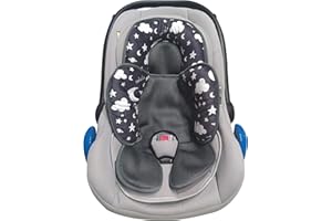 soleilx Riduttore Passeggino Universale Design con Panda nello Spazio ideale come Riduttore Culla o per Ovetto Neonato adatto per Cuscino Seggiolino Auto Traspirante Antisudore Estate Inverno