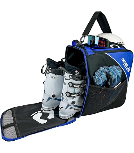 Sac à Dos Driver13 Pour Chaussures De Ski & Casque - Compartiment Ventilé, Portage Confortable, Noir