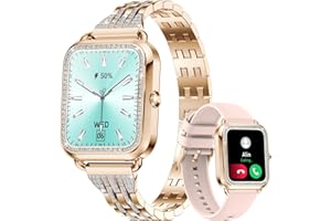 LIGE Smartwatch Donna Rispondere Chiamate e Messaggi,1,57'' Orologio Smart Watch Fisiologia Femminile Cardiofrequenzimetro Sanguigna SpO2 Sonno Contapassi,Orologio Donna Smartwatch per Android IOS Oro