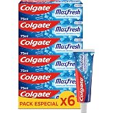 Colgate Max White Refreshing Crystals Toothpaste 6x75ml | Fluoride Breath 10 Times Longer, Mint Flavor